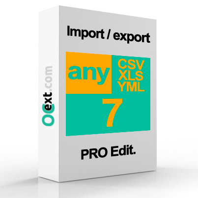 anyCSV/XLS/YML PRO Edition 7 для импорта CSV, DSV, XLS, XLSX, YML, CML файлов в OpenCart 2, 3